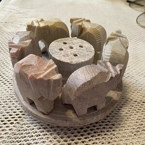 Animal Carved Stone Incense Holder